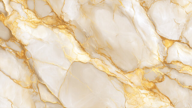 Luxurious white and gold marble stone texture with intricate veining