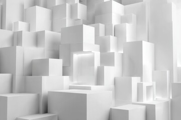 Geometric Abstraction: A captivating abstract composition of geometric forms creates an engaging visual experience. The play of light and shadow adds depth and dimension to the arrangement.