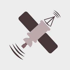 Orbital Satellite Signal Transmission Icon