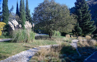 Autumn landscape in National Botanical Garden of Georgia.