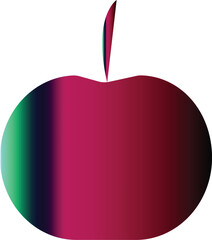Minimalist Apple Icon with  beautiful Gradient colour