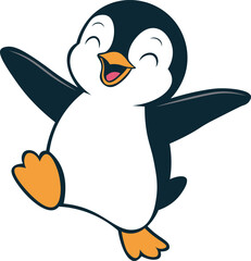 Obraz premium Penguin cartoon illustration.