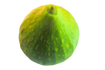 PNG image of  a vibrant green fig showcasing its unique texture and shape against a soft background ideal for healthy eating Mediterranean cuisine and fresh produce concepts on transparent background