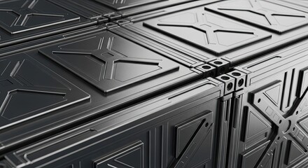 Photorealistic Detail of Modular Space Cargo Container with Precise Industrial Design..jpeg