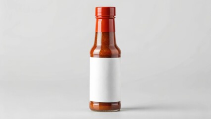Hot sauce bottle with label mockup condiment mockup spice mockup chili mockup glass mockup cap mockup branding mockup kitchen mockup food mockup background image
