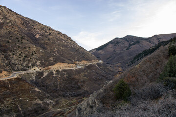 Fall hiking views of Coldwater Creek Canyon North Ogden Utah