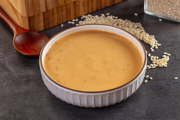 Asian sesame sauce with seeds