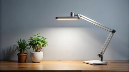 LED desk lamp with arm mockup lighting mockup adjustable mockup modern mockup office mockup home mockup task mockup angle mockup decor mockup background image