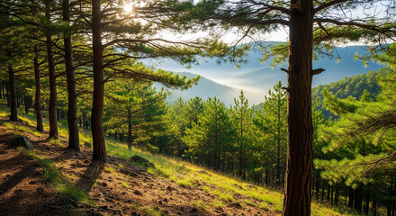 Obraz premium sunset over the mountains