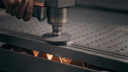 Cordless Power Tools concept. Precision tool in action on metal surface.