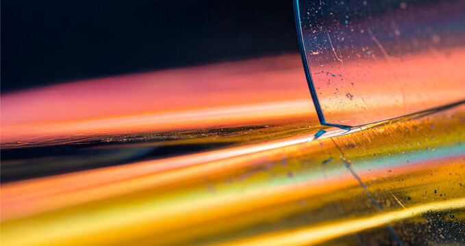 Abstract light trails and broken glass surface. Represents fast data transmission, network connectivity, speed, innovation, and digital finance. Concept for future transport and communications.