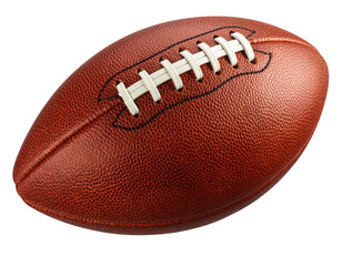  Spinning American Football with Motion Blur Trail, Front Angle, Isolated on Transparent Background