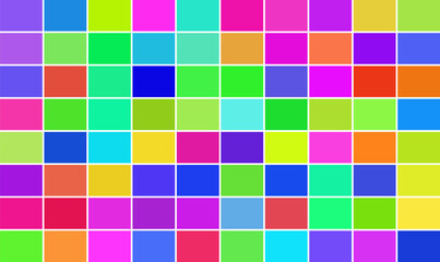 A vibrant mosaic of colorful squares creating a playful and dynamic pattern, perfect for modern designs isolated on