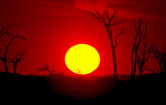 setting evening sun makes the sky light up 141 
