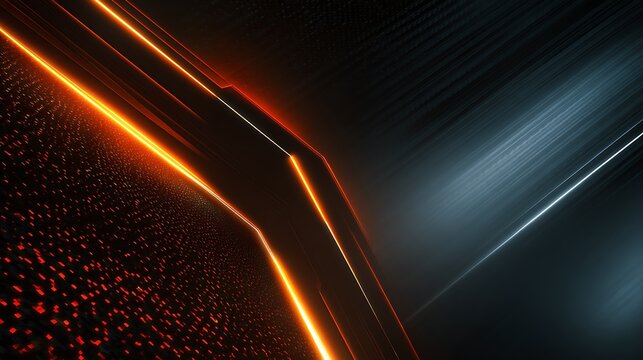 Futuristic digital blue light waves motion design pattern for a dark technology backdrop - Powered by Adobe