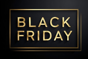 Black Friday Sale Banner Sleek Minimalist Black Gold