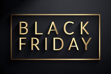 Elegant Black Friday Ad Design with Gold Typography