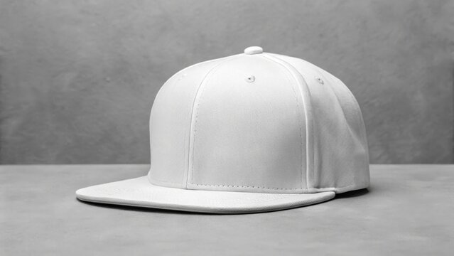 White snapback cap with copyspace mockup apparel mockup fashion mockup logo mockup headwear mockup branding mockup minimal mockup clean mockup background image