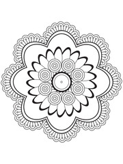 PrintVector abstract mandala pattern flower coloring pages for adules