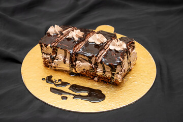 Indulge in this decadent chocolate layer cake! A sweet treat with fudge icing, perfect for celebrations or a delicious craving.