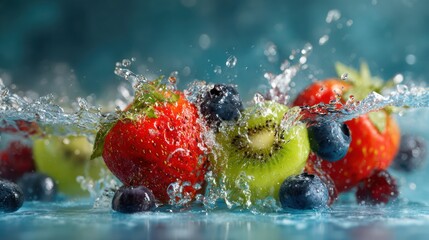 Refreshing Fruits Underwater Impact Ultra Clear Aesthetic Shot