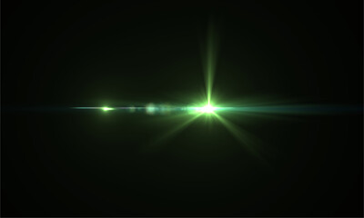 Green light flare effect background design for digital art and photography projects resource image