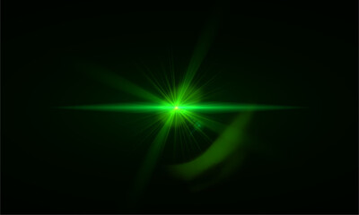 Download green laser beam light effect glowing bright flash ray vector illustration graphic design