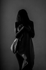 woman in a bath towel