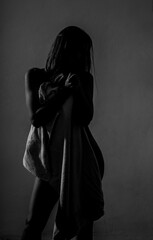 woman in a bath towel