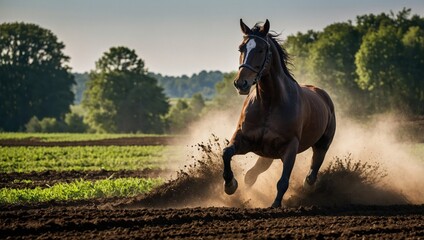 Cultivation of the field, cultivation of the field on horseback