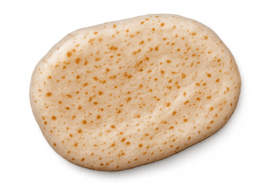 Pita bread on a transparent background, offering a healthy, traditional, and wholesome food choice for many meals