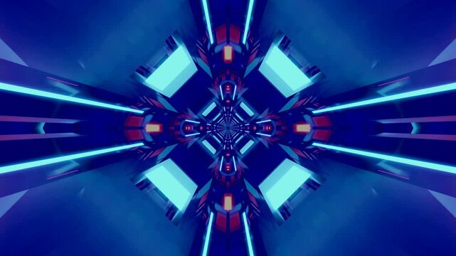 Seamless tunnel video loop with vibrant colors and dynamic effects for a calming screensaver experience