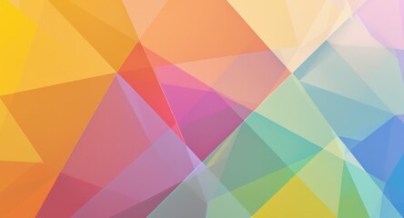 Fototapeta premium Abstract geometric composition featuring layered translucent triangular shapes