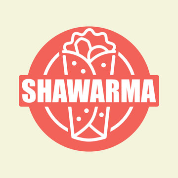 Simple Outline Shawarma Kebab Logo Design.eps
