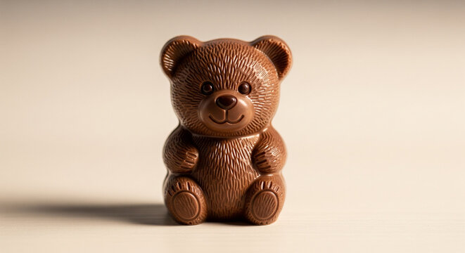 chocolate in the shape of a teddy bear