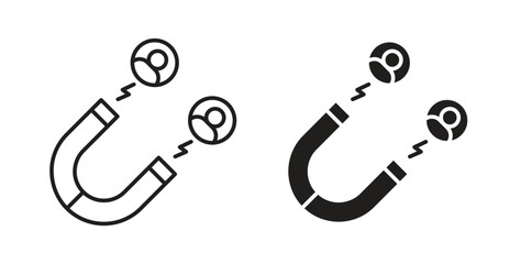 Lead generation icon with editable stroke. Thin Line and flat icons for UI designs