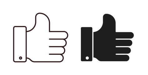 Like icon with editable stroke. Thin Line and flat icons for UI designs