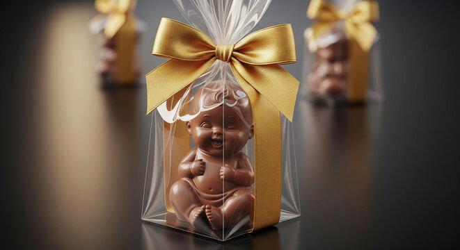 chocolate in the shape of a cute doll