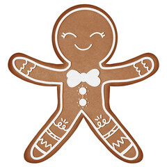 Christmas Gingerbread Watercolor set,Gingerbread Hand drawn  for Decorations in Christmas time.