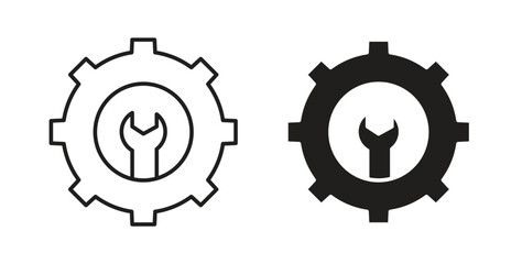 Project Development icon with editable stroke. Thin Line and flat icons for UI designs