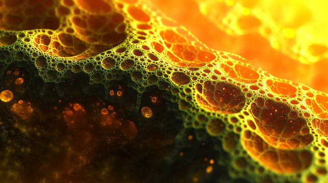 A mesmerizing 3D cosmic fractal with intricate glowing patterns and vibrant colors, evoking the infinite complexity and beauty of the universe in a surreal abstract design.