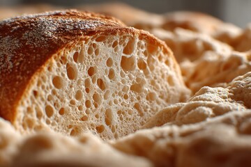 Showcasing Essential Bubbling Texture in French Bread Dough