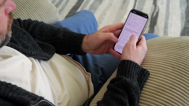 Middle-Aged Man Taking Employee Assistance Plan Web Application Assessment - Emplorer Covered Health Insurance EAP Quiz Concept