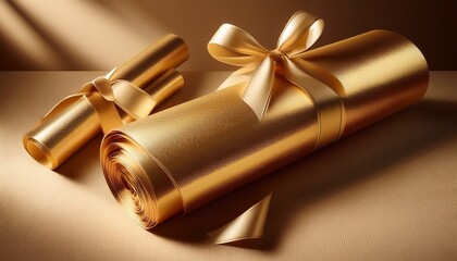 Gold Paper Gift Wrapping