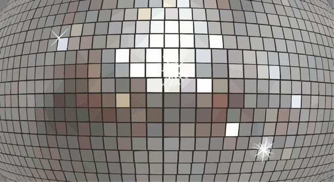 Dazzling disco ball casts shimmering light, perfect for dance and party events