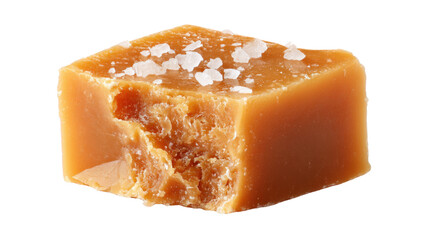 salted caramel sweet on white background 