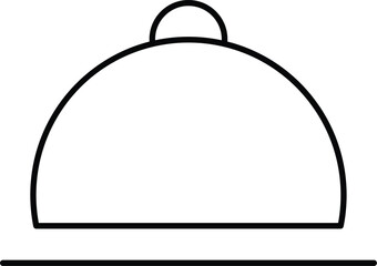 Food cloche icon, serving dome