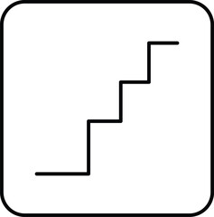 Outline of stairs going up