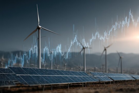 Energy and Finance Merge: Solar, Wind, Stock Chart