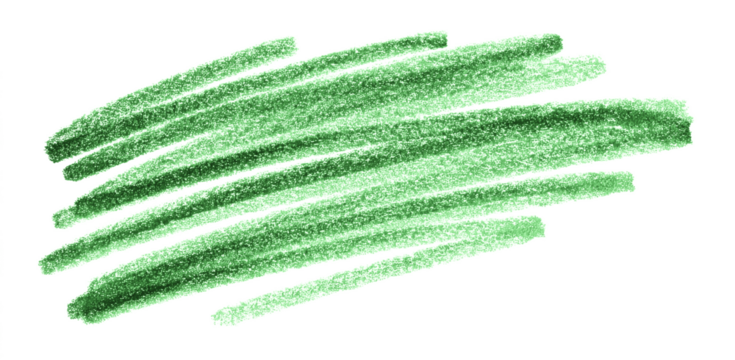 Green rough crayon pastel scribble scrawl doodle texture isolated PNG cutout, transparent background